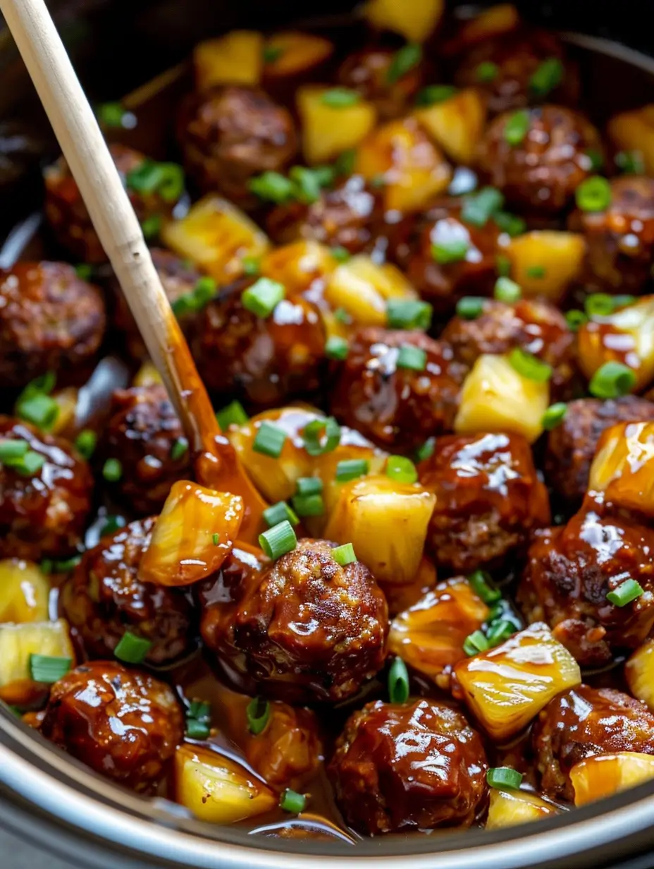 Crockpot Hawaiian Meatballs Crockpot Hawaiian Meatballs