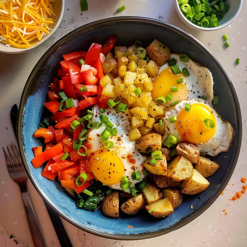 How to Make Breakfast Bowl with Potatoes and Eggs