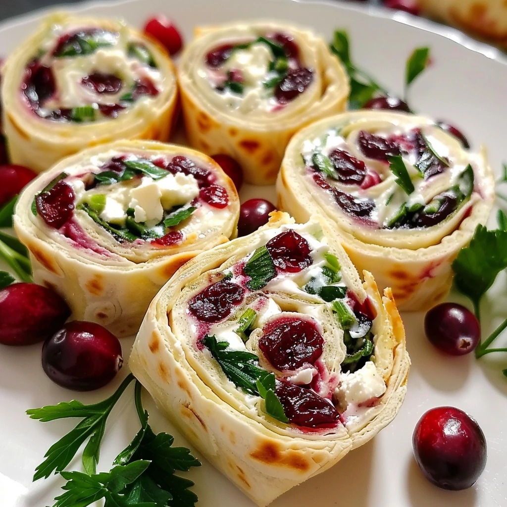 How to Make Cranberry Feta Pinwheels with Cream Cheese
