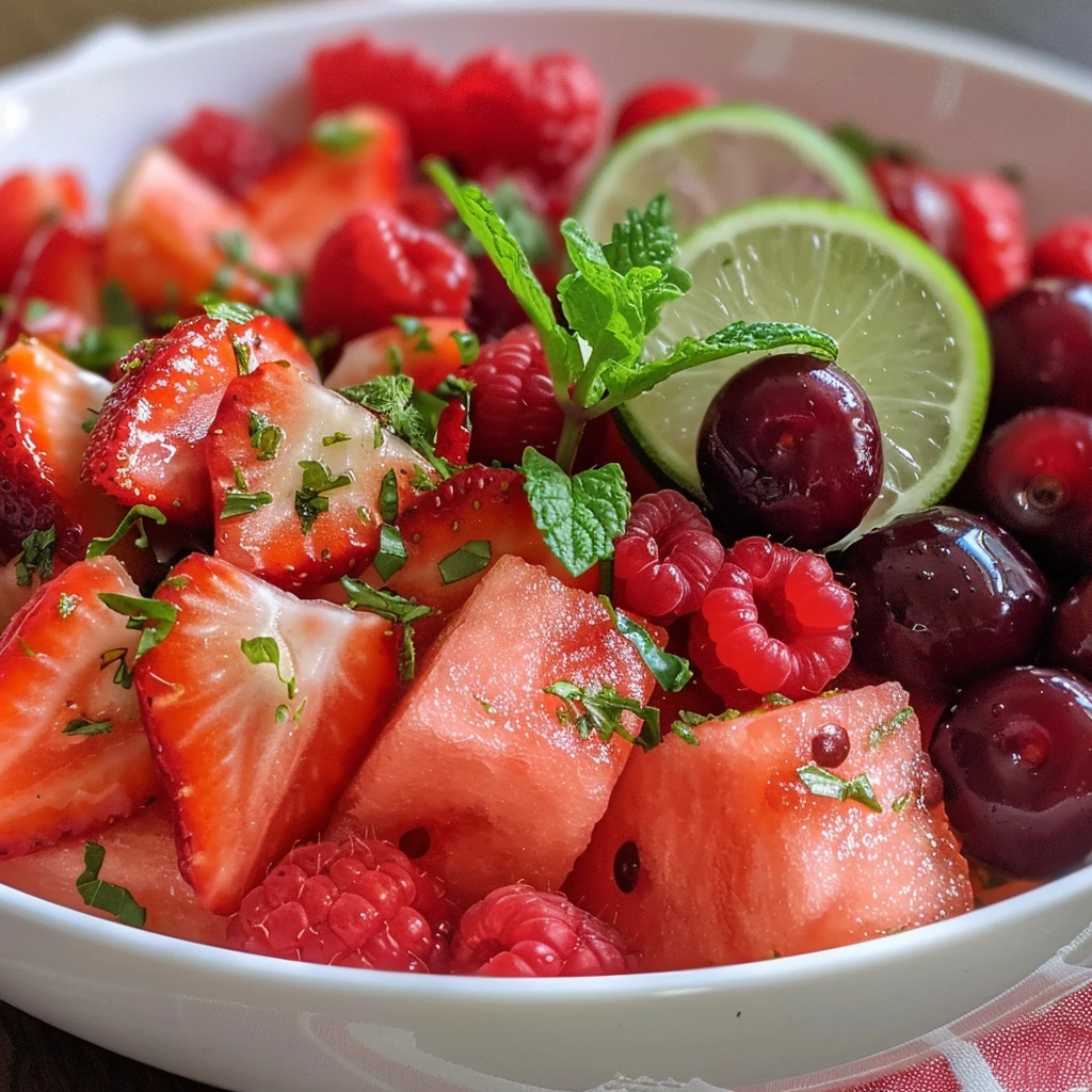 How to Make Easy Keto Watermelon Fruit Salad with Lime Mint Dressing