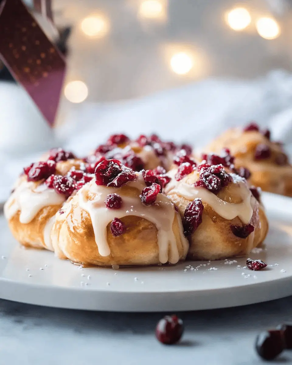 Cranberry White Chocolate Sticky Buns First Image