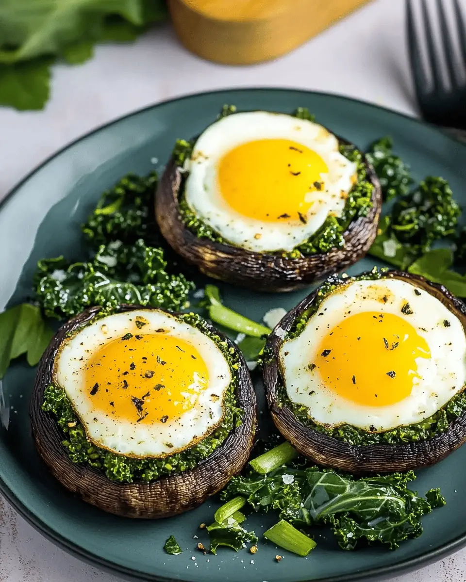 Spinach Egg Stuffed Portobello Mushrooms First Image First Image