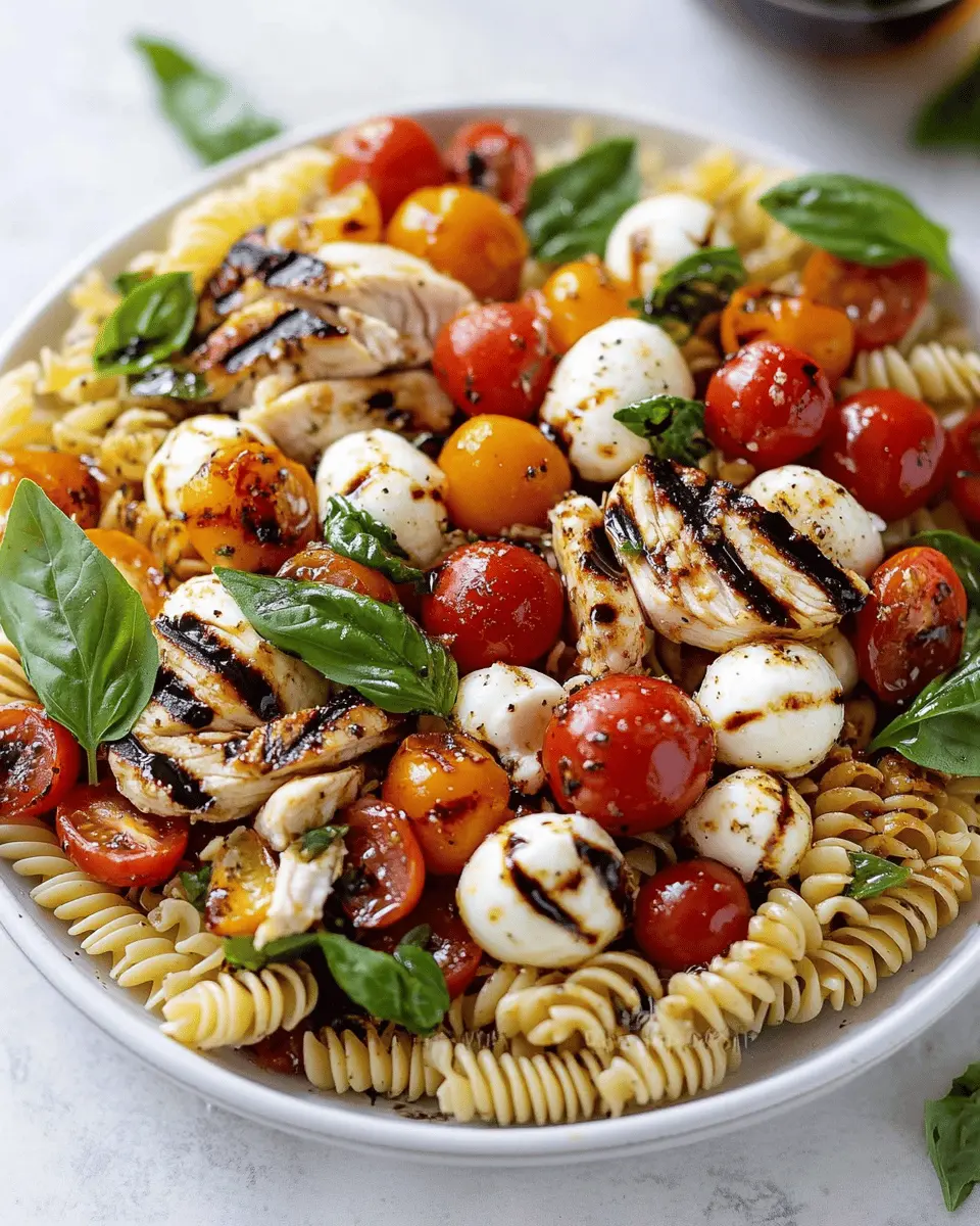 Grilled Chicken Caprese Pasta Salad First Image First Image