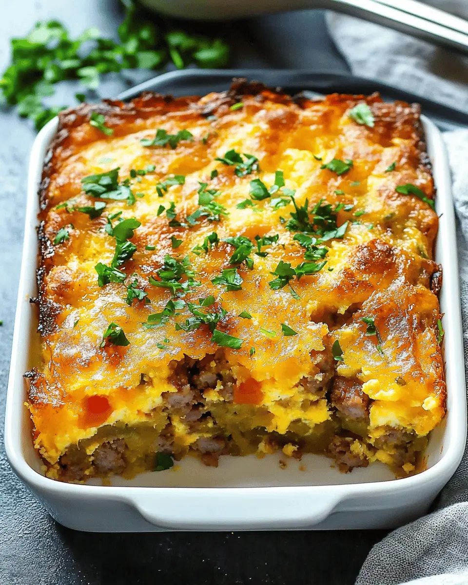 Sausage Hashbrown Breakfast Casserole First Image First Image