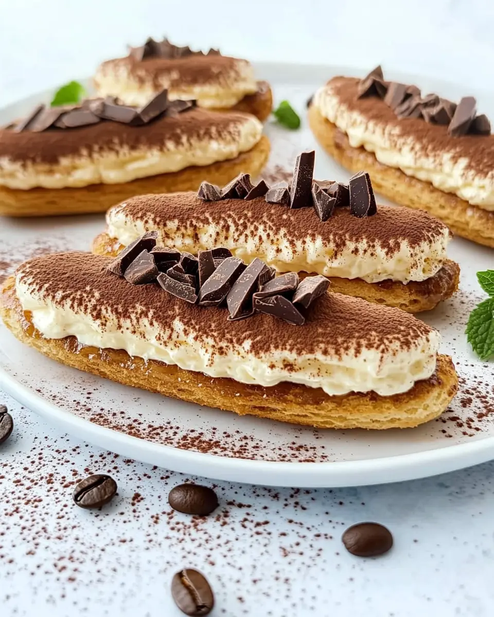 Easy tiramisu eclairs First Image First Image