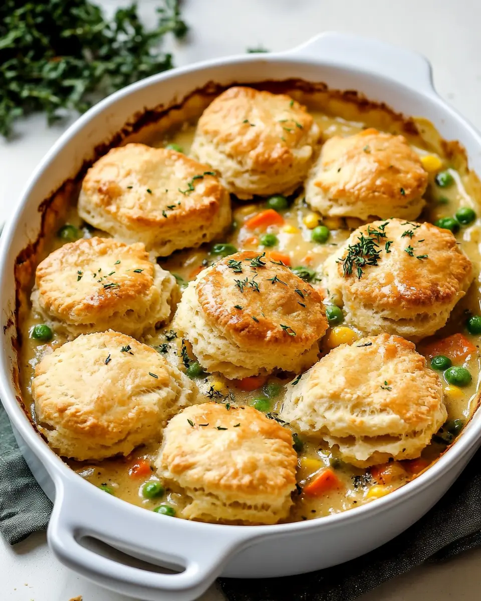 Biscuit & Vegetable Pot Pie (Casserole) First Image First Image