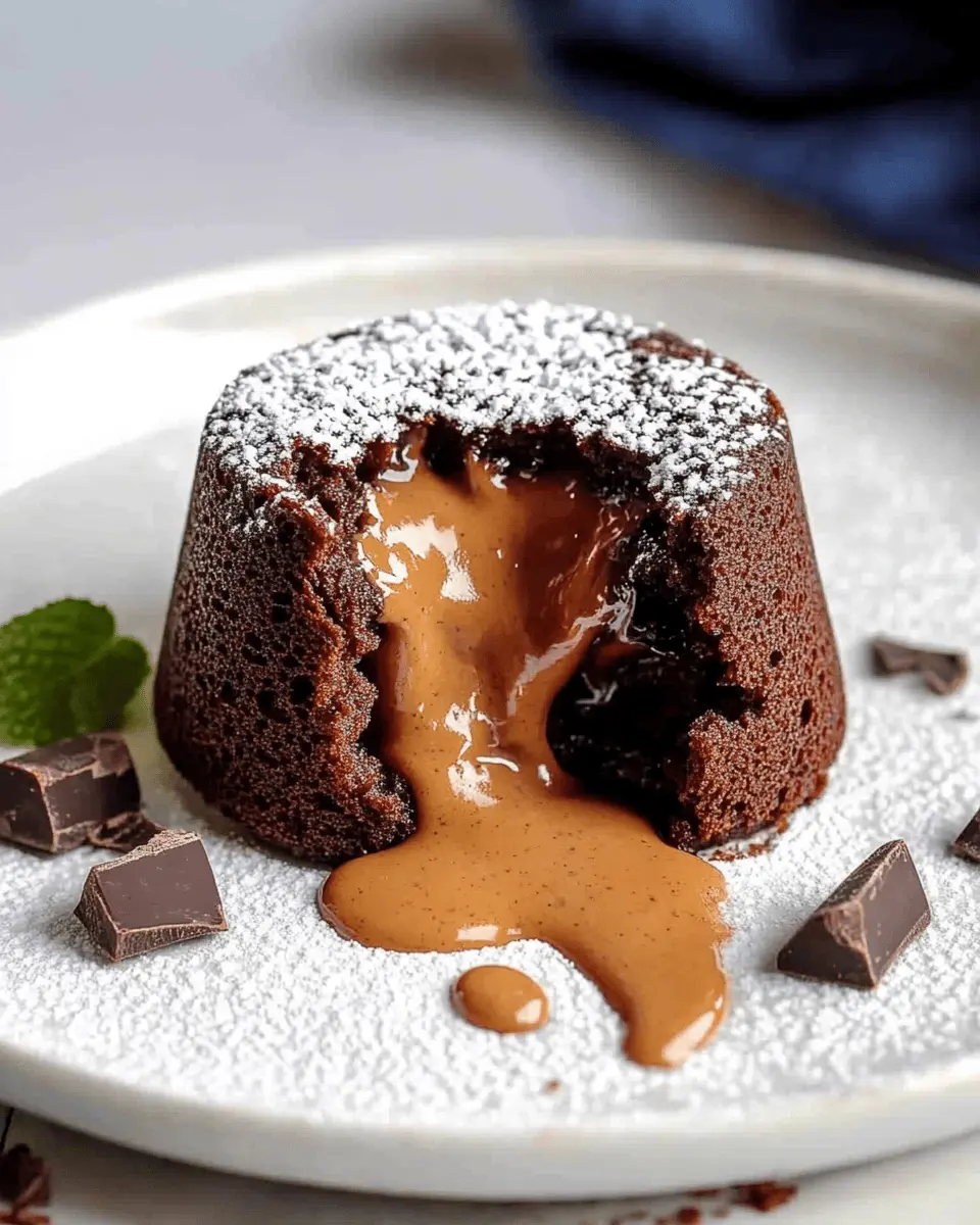 Peanut Butter Chocolate Molten Lava Cake First Image First Image