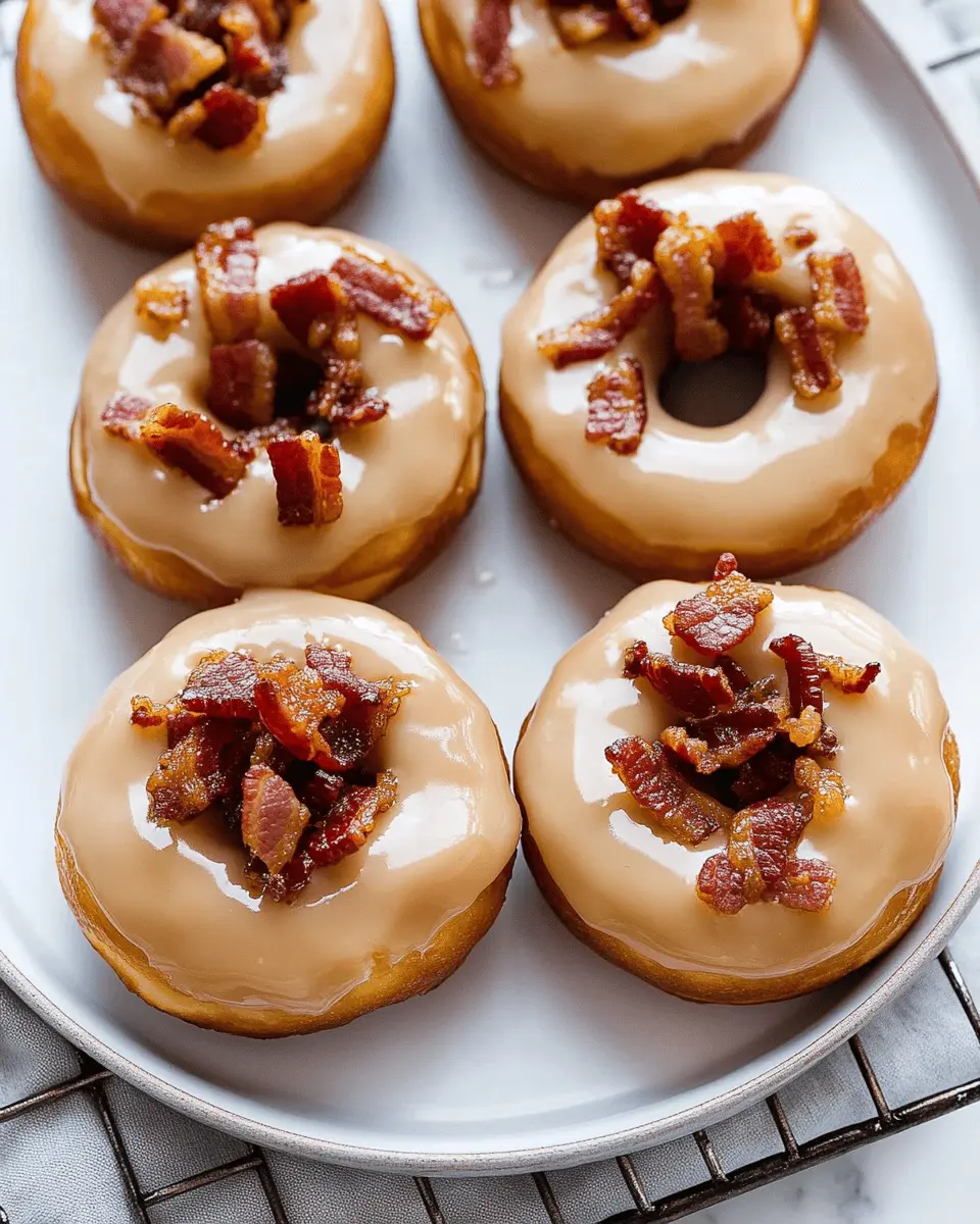 Homemade Maple Bacon Doughnuts First Image First Image
