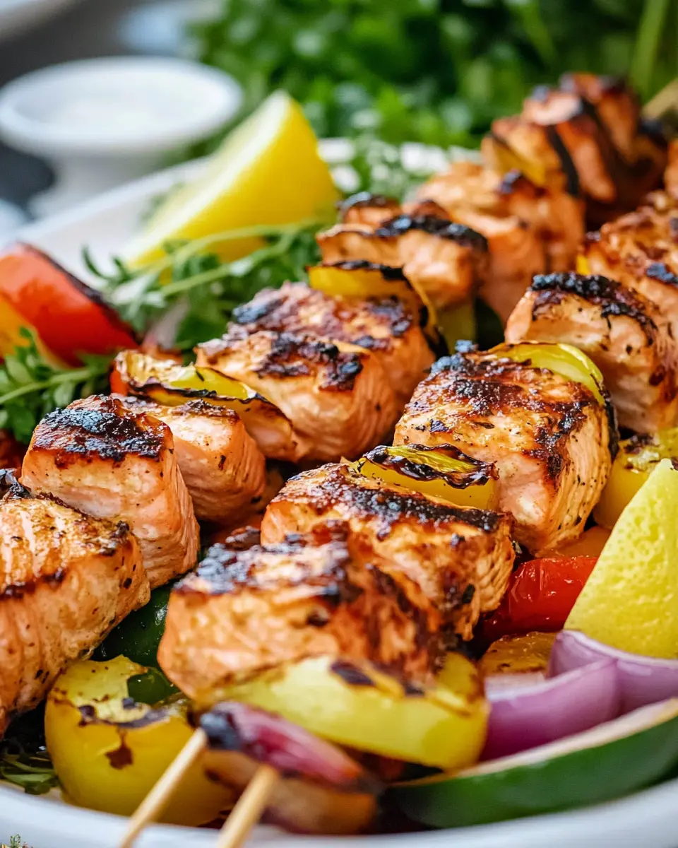 Grilled Salmon Kabobs (Persian Style) First Image First Image