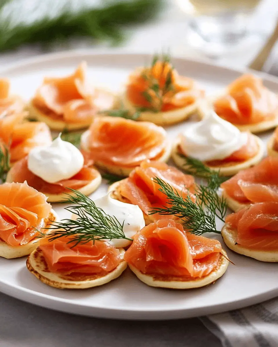 Blinis with smoked salmon First Image First Image