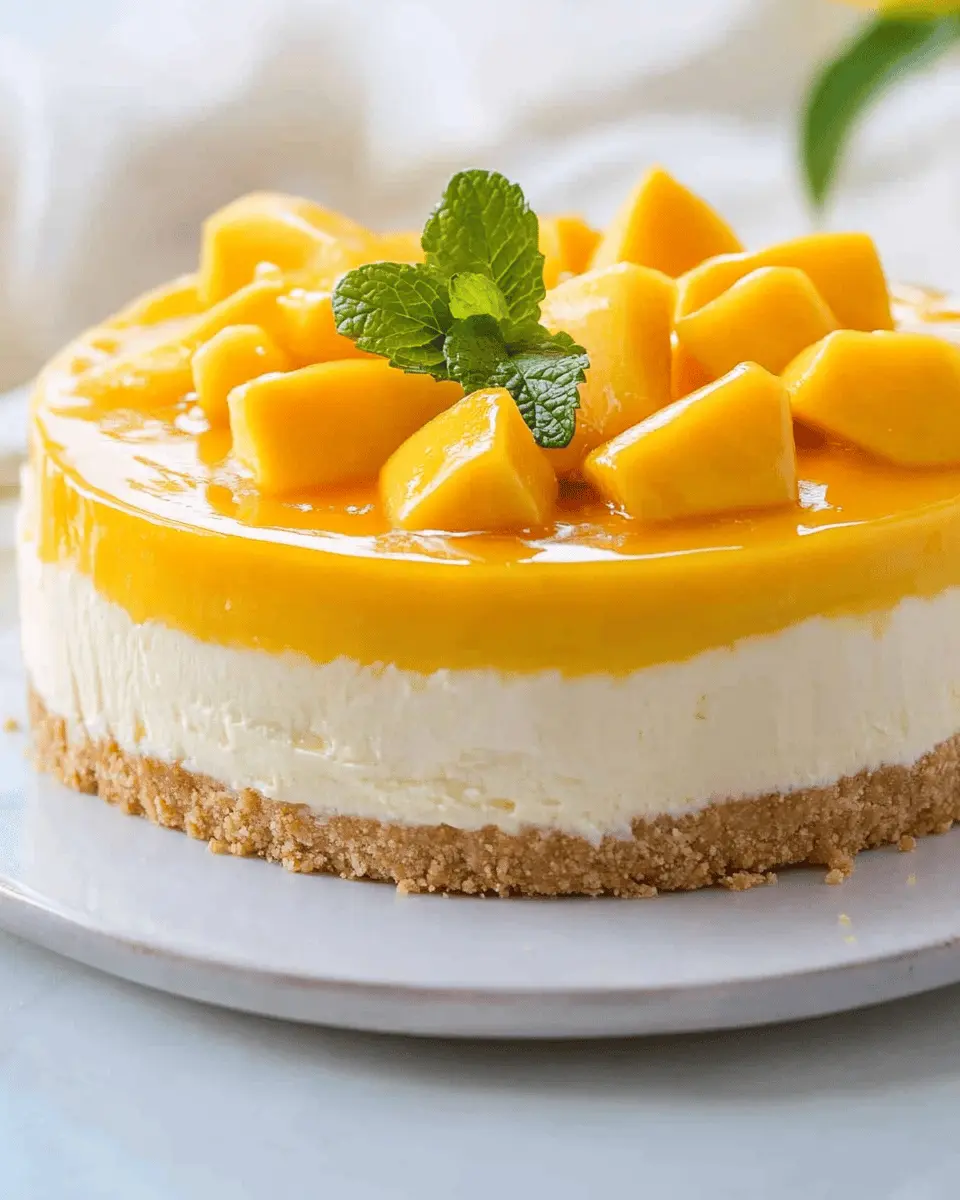 No Bake Mango Cheesecake First Image First Image