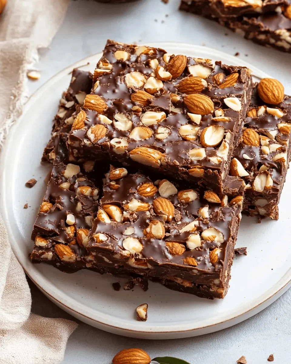 No-bowl Chocolate Nut Bars First Image First Image