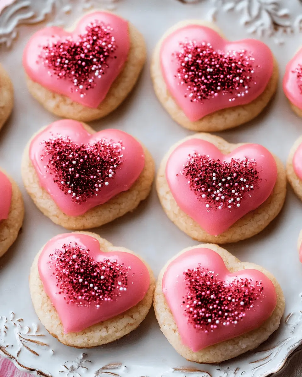 Sparkle Sweetheart Cookies First Image First Image