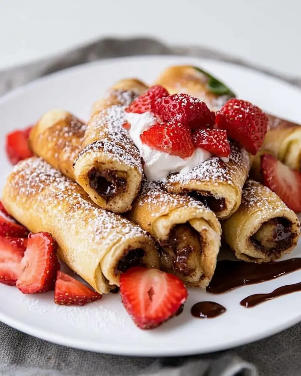 Strawberry Nutella French Toast Roll Ups First Image First Image