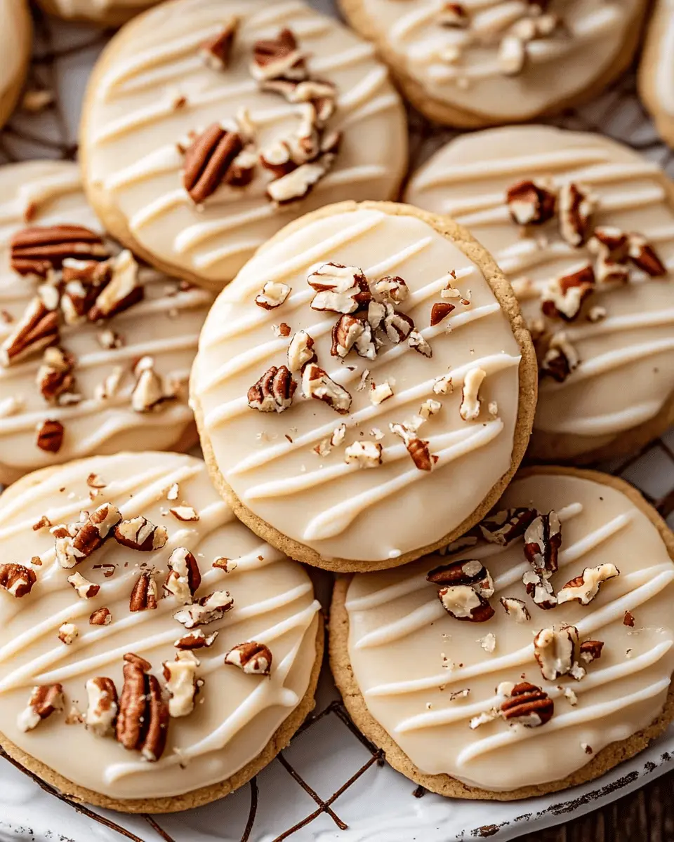 Pecan Sugar Cookies (with Brown Butter Icing) First Image First Image