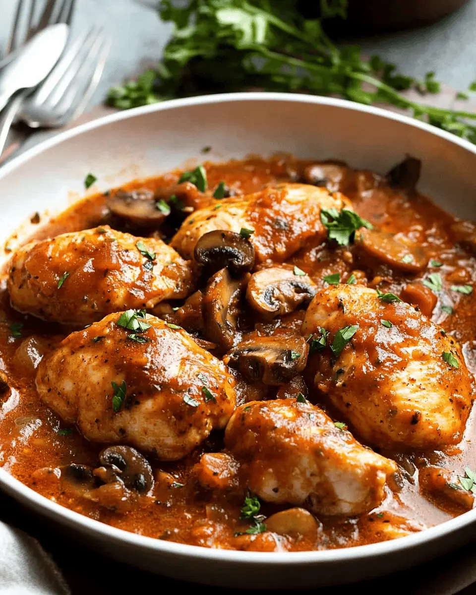Chicken Chasseur – JB’s debut recipe! First Image First Image