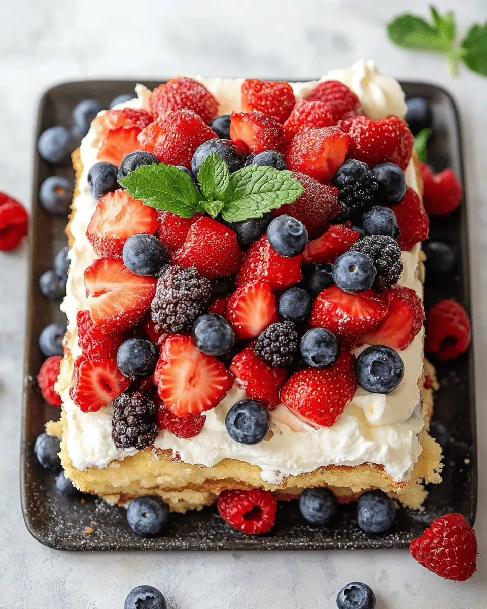 Red, White & Berry Sheet Pan Shortcake First Image First Image