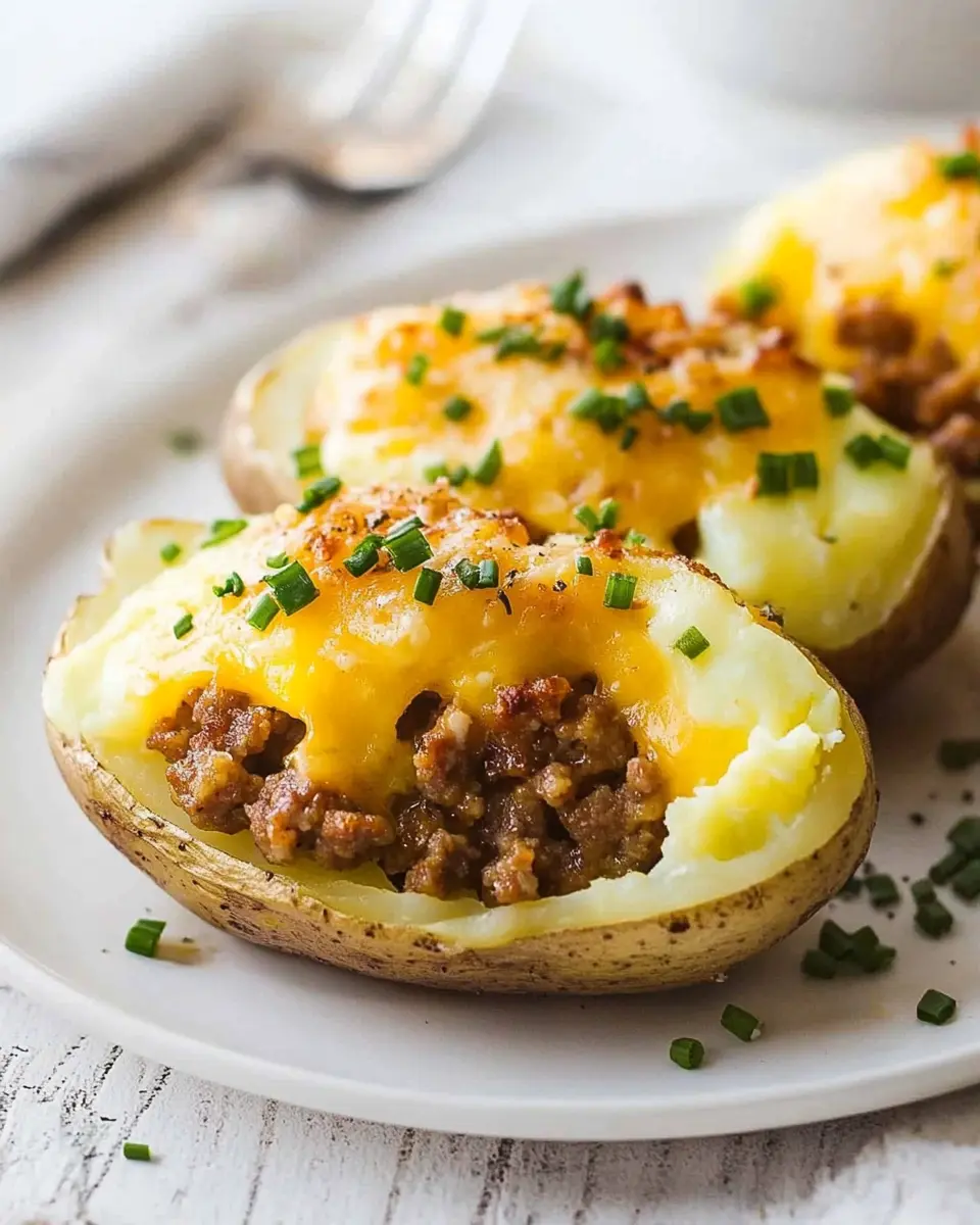 Sausage and Egg Stuffed Potatoes First Image First Image
