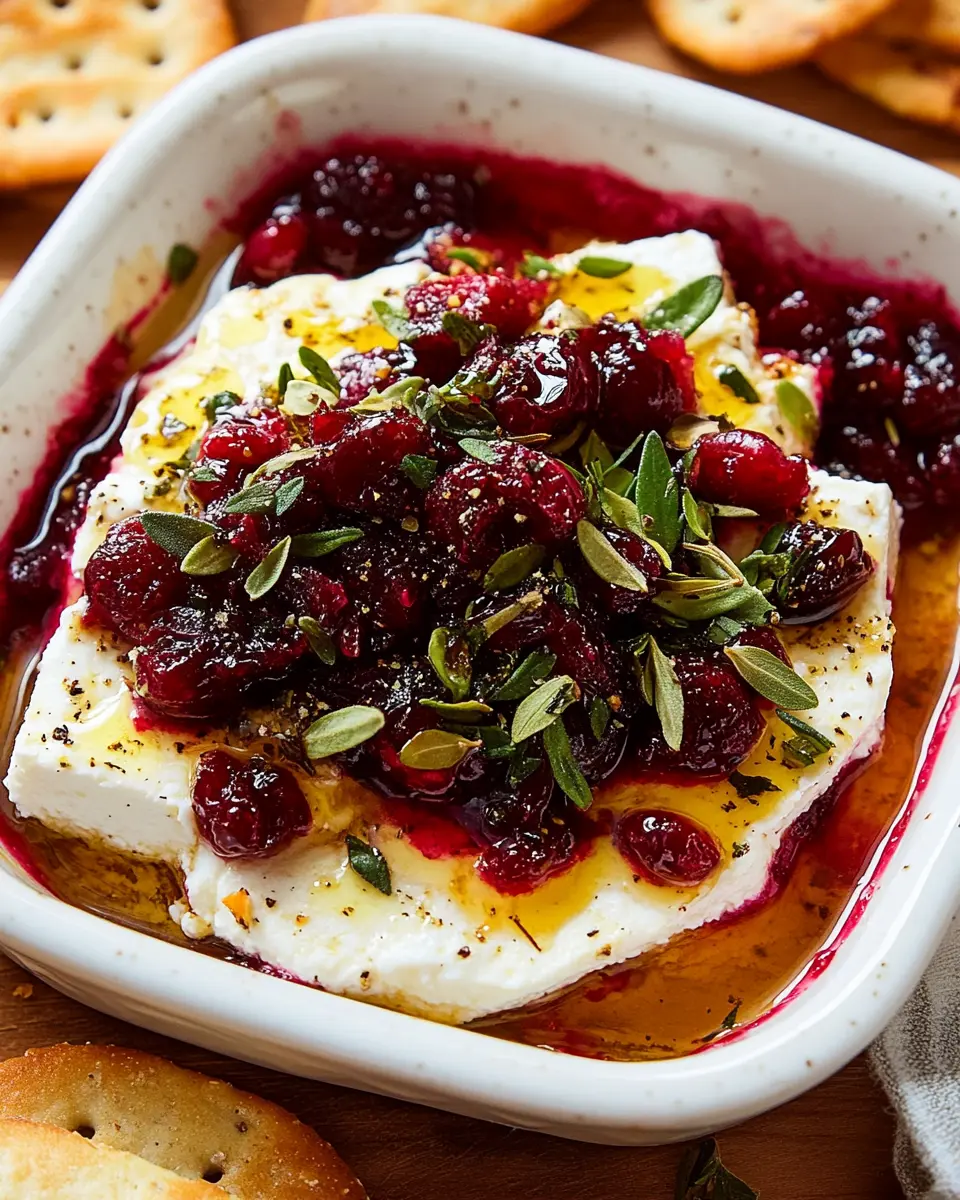 Baked Feta with Cranberry & Honey First Image First Image