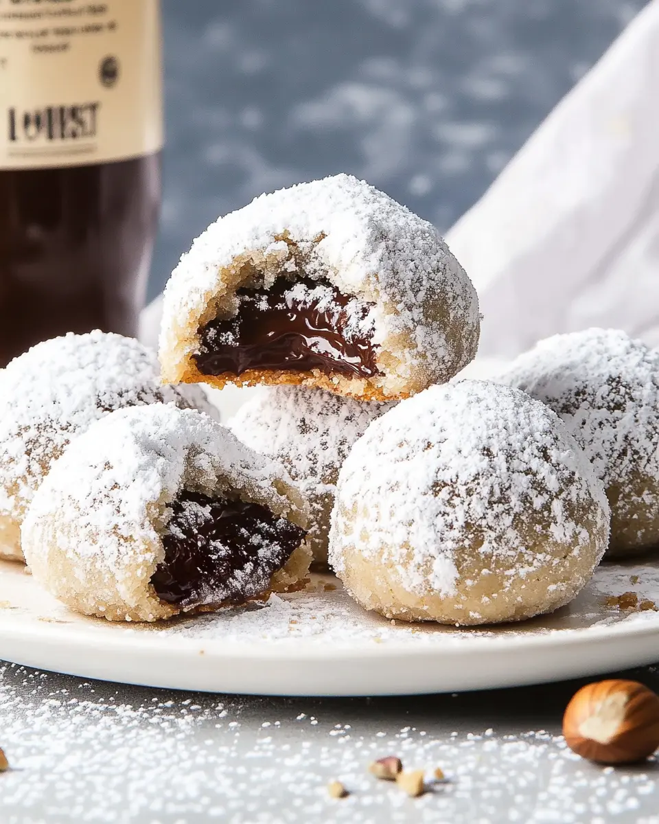 Nutella-Stuffed Snowball Cookies First Image First Image