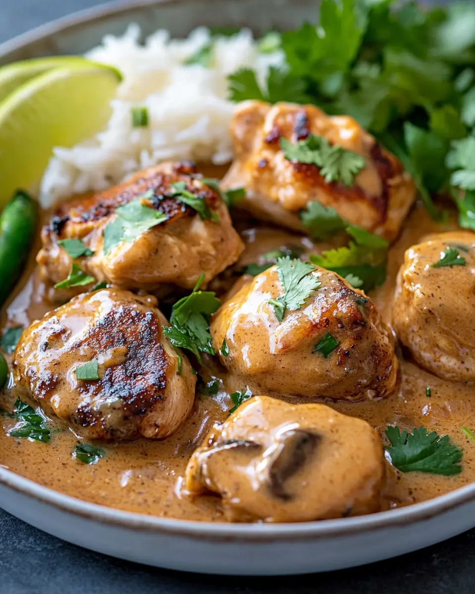 Craving something comforting yet exotic? Look no further than Thai Coconut Chicken! This creamy, fragrant dish bursts with flavor, making it a delightful escape from your usual meals. You'll love how easy it is to whip up, and it's perfect for impressing guests or simply treating yourself to a homemade masterpiece. With tender chicken simmered in rich coconut milk, every bite is truly indulgent First Image
