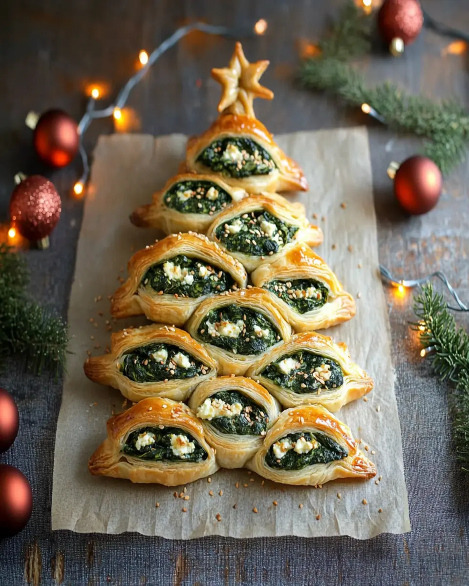 Spinach and Ricotta Puff Pastry Christmas Tree First Image First Image