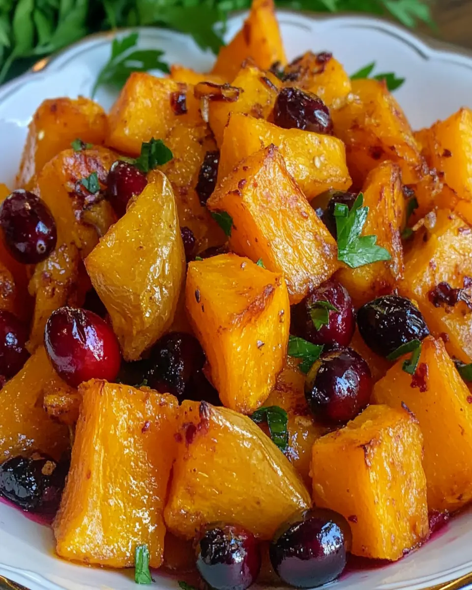 Air Fryer Orange-Cranberry Butternut Squash with Ginger First Image First Image