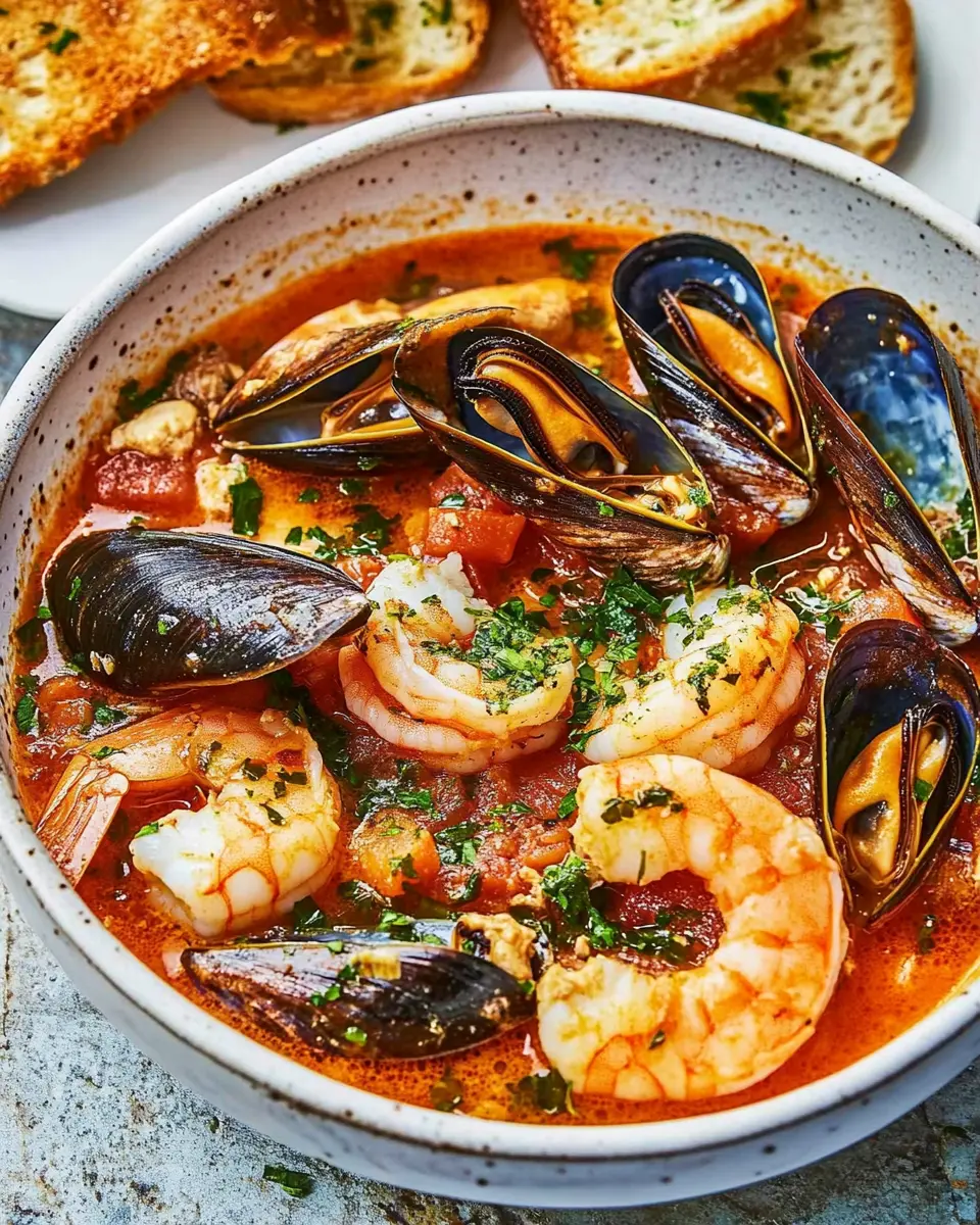 Cioppino Seafood Stew With Gremolata Toasts First Image First Image