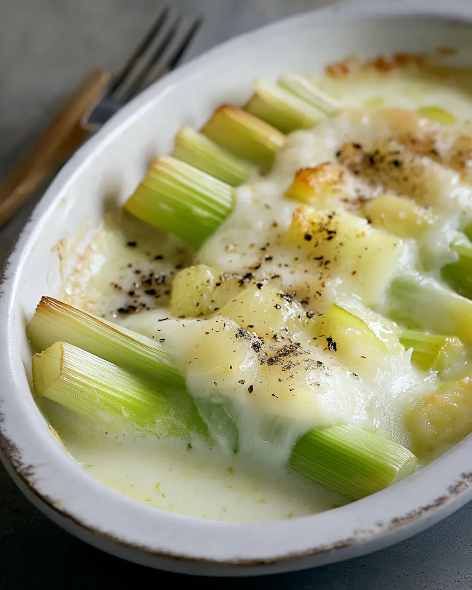 Leeks in cheese sauce First Image First Image