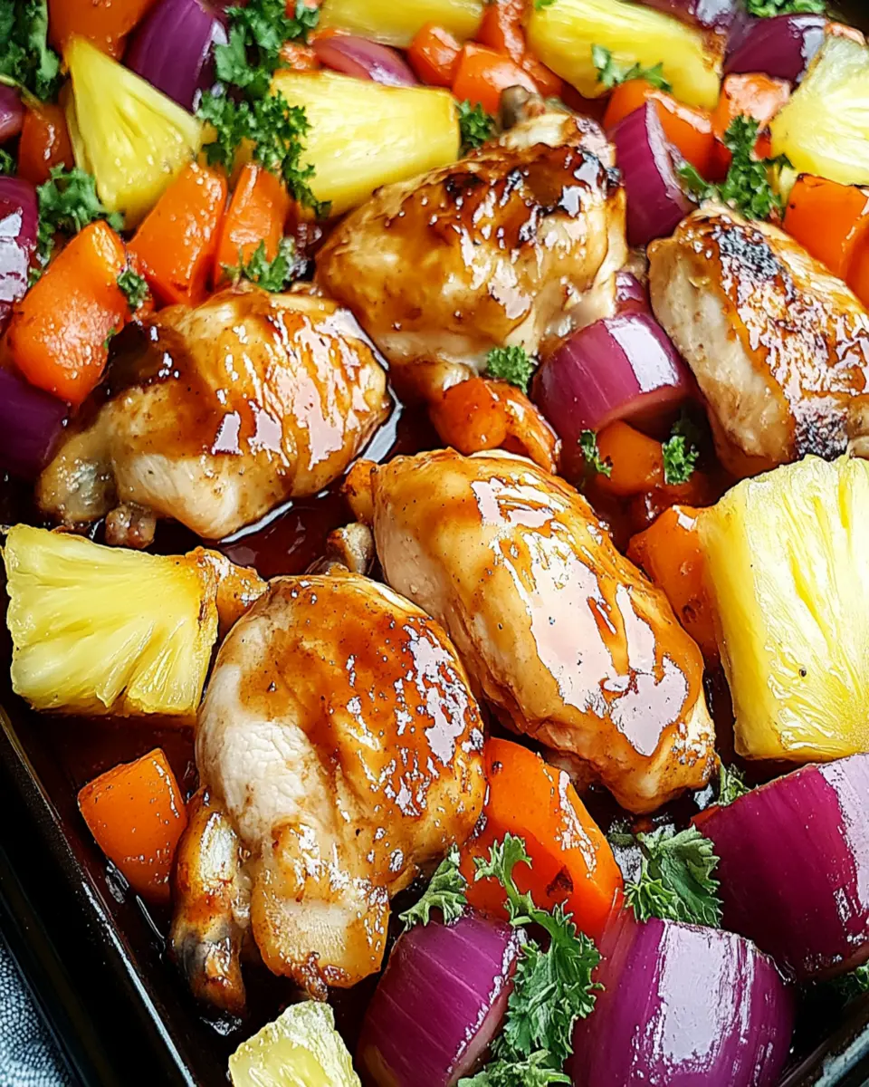 Sheet Pan Hawaiian Chicken First Image First Image