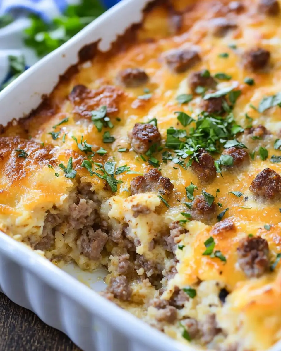 Sausage & Hashbrown Breakfast Casserole First Image First Image