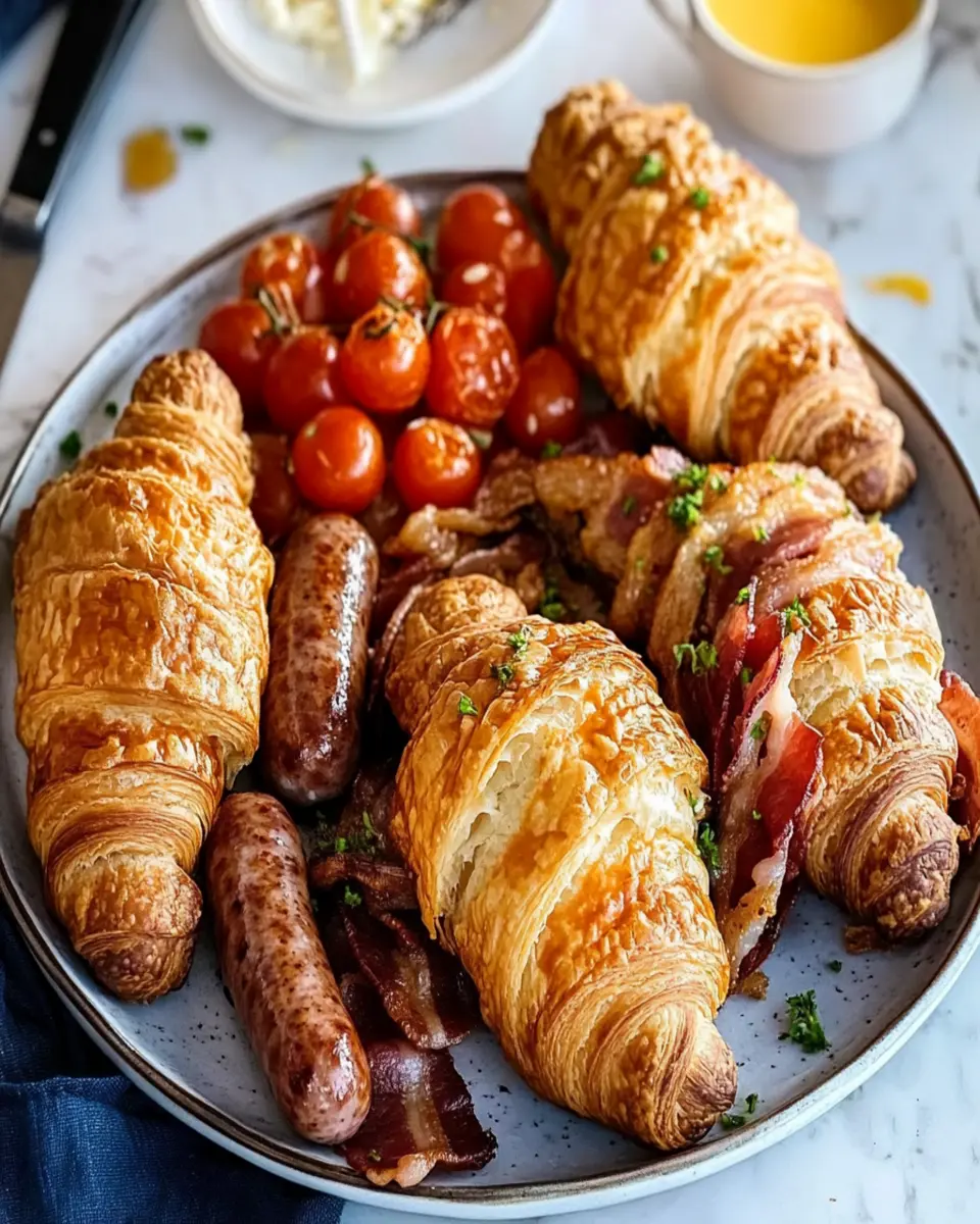 Full English croissants First Image First Image