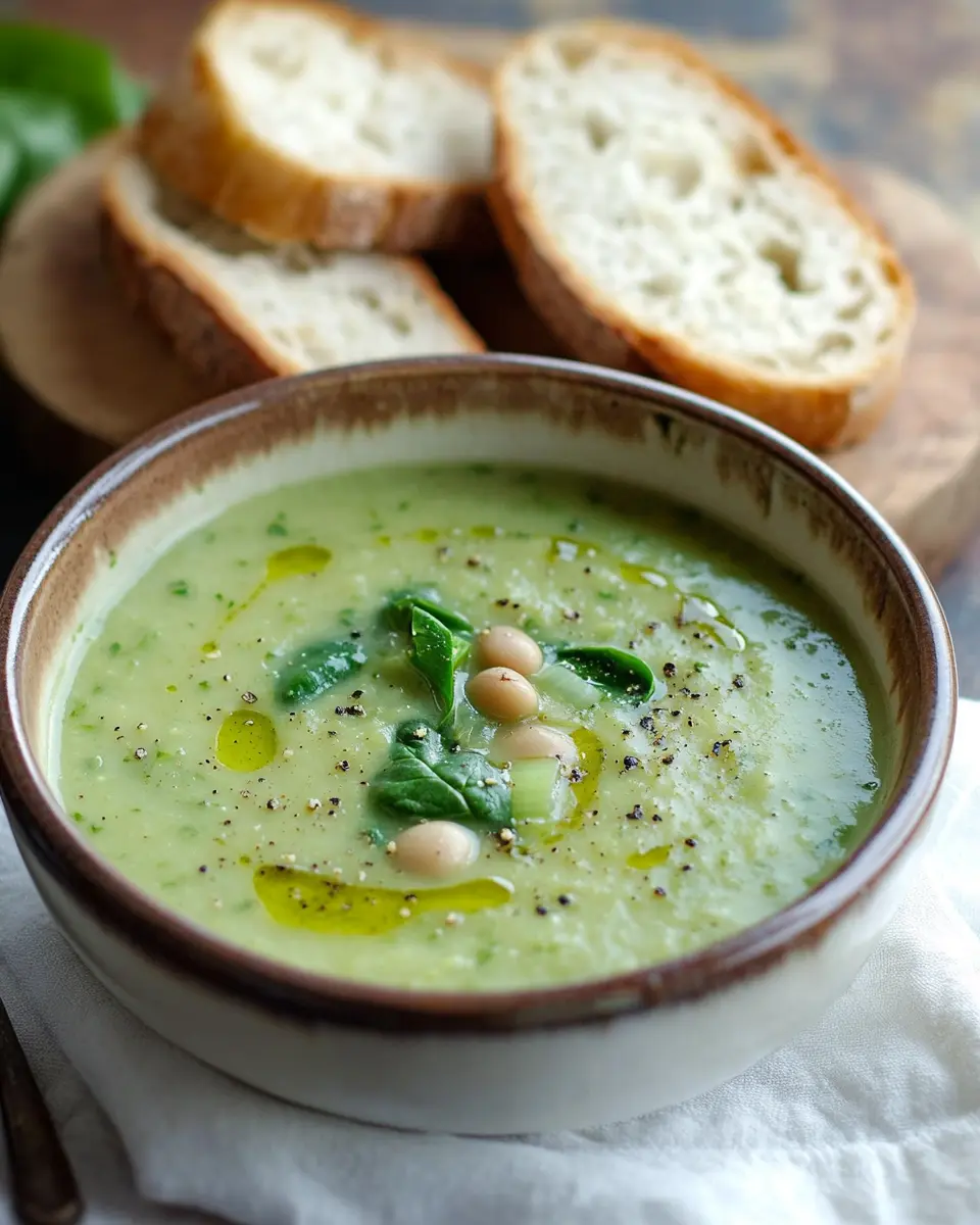 Leek, Spinach and Cannellini Bean Soup First Image First Image