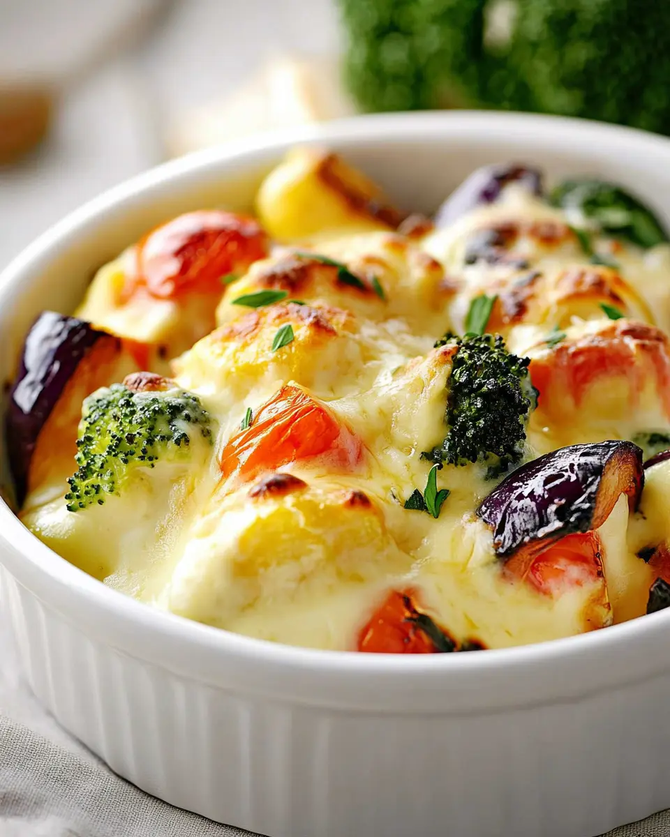 Cheesy Baked Veggie Mix First Image First Image