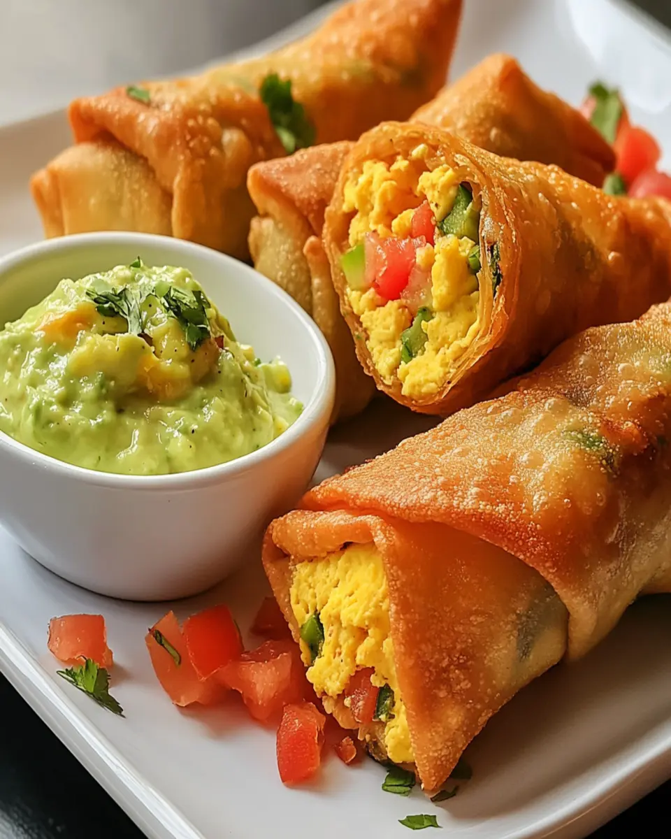Breakfast Egg Rolls Recipe with Avocado Ranch First Image First Image