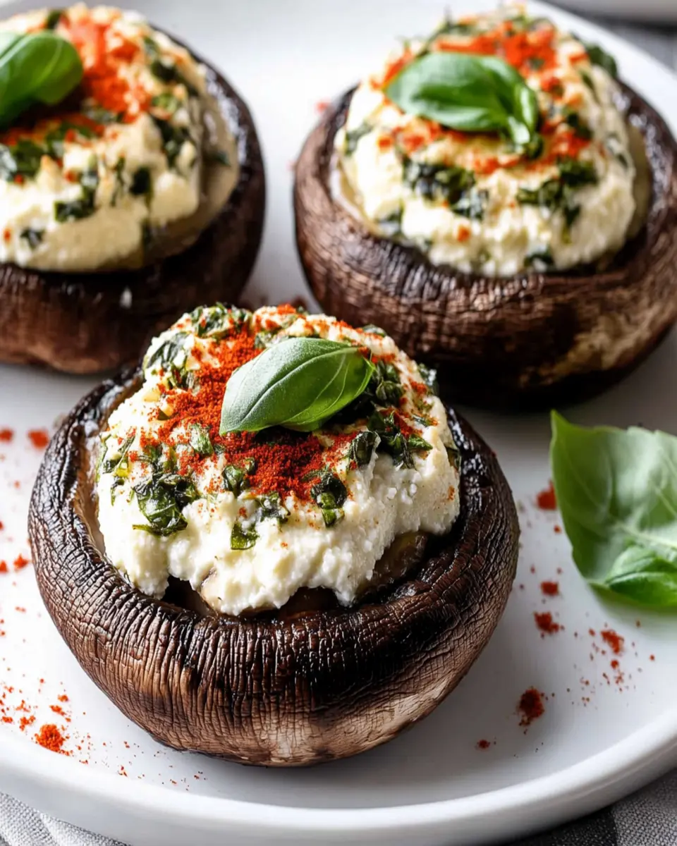 Ricotta-Stuffed Portobello Mushrooms First Image First Image