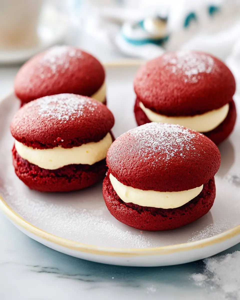 Red velvet whoopie pies First Image First Image