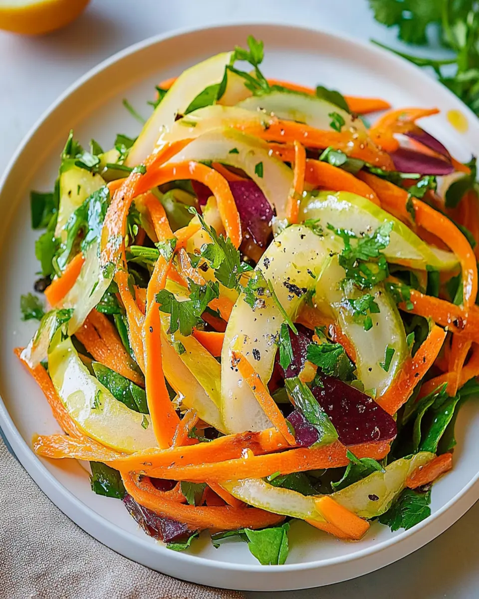 Roasted Kohlrabi & Carrot Ribbon Salad First Image First Image