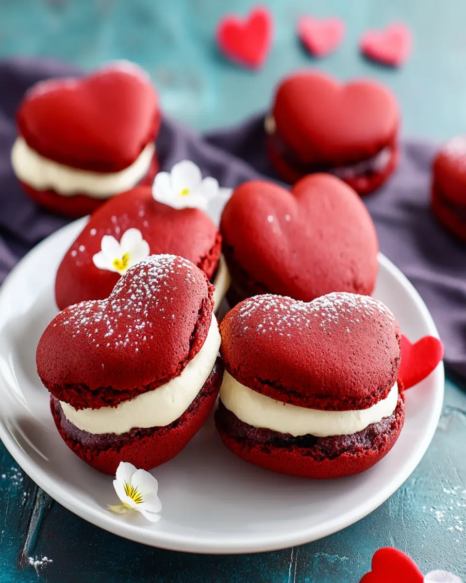Heart-Shaped Red Velvet Whoopie Pies First Image First Image
