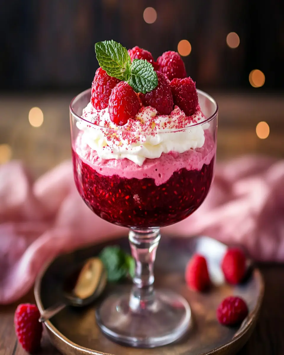 Cupid's Cloud Raspberry and Cream Dessert First Image First Image