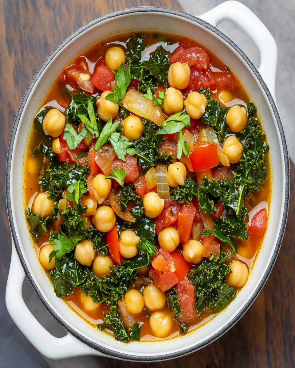 Quick Chickpea and Kale Stew First Image First Image