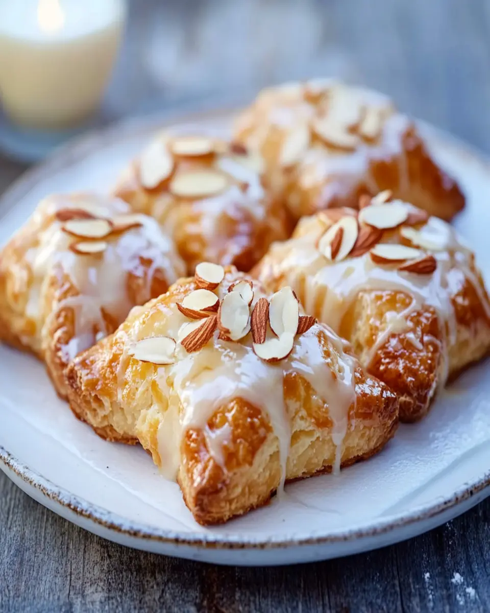 Almond custard Danish pastries First Image First Image