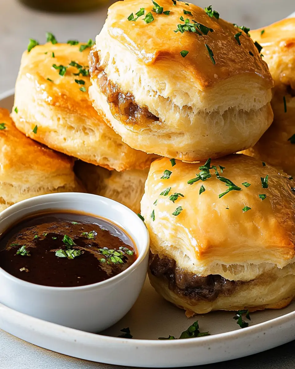 French Dip Stuffed Biscuits First Image First Image