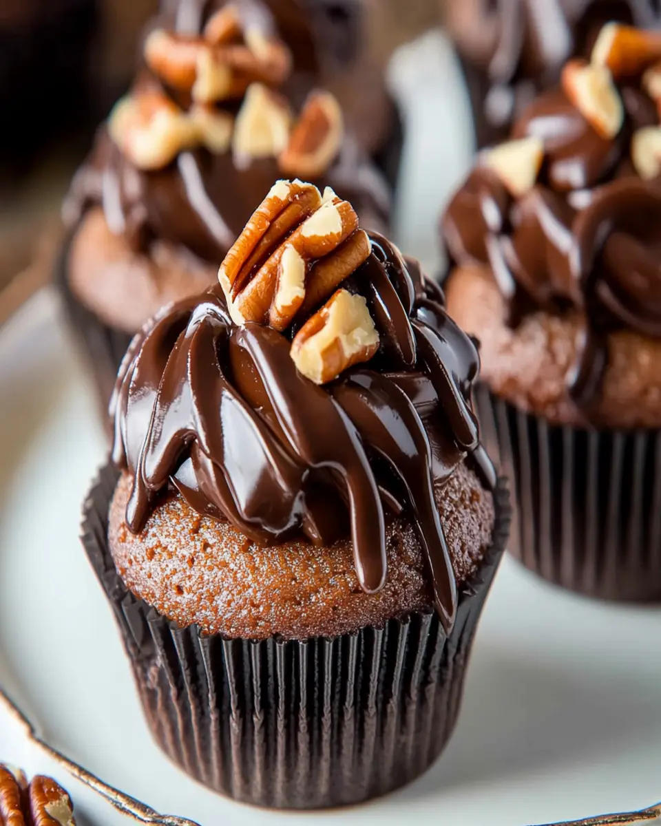Chocolate Caramel Turtle Cupcakes First Image First Image