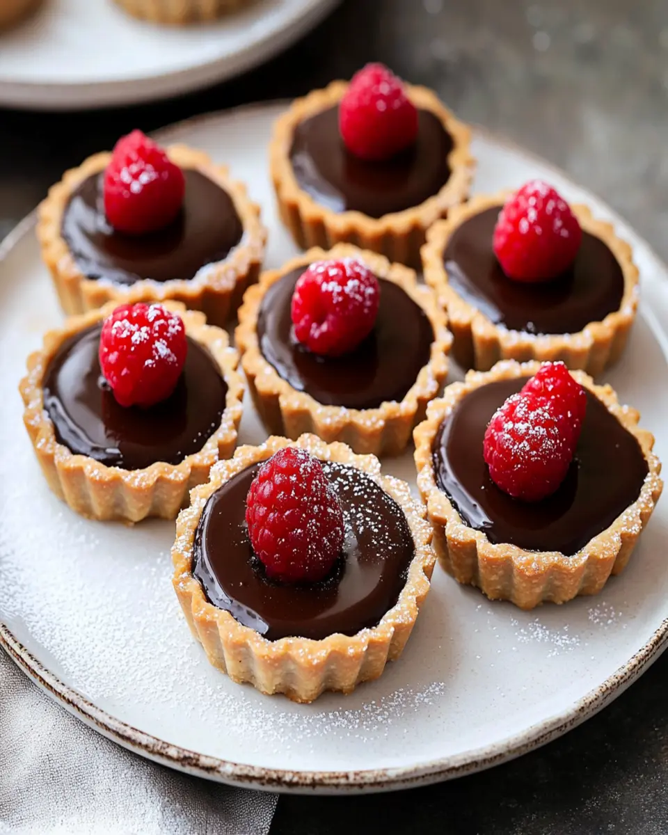 Vegan chocolate raspberry tarts First Image First Image