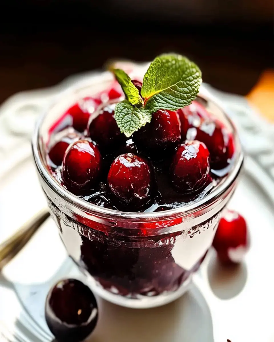 homemade cherry compote First Image First Image