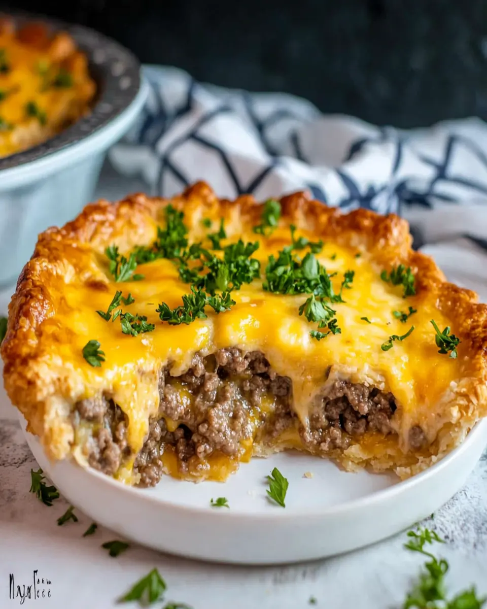 Impossible Cheeseburger Pie First Image First Image