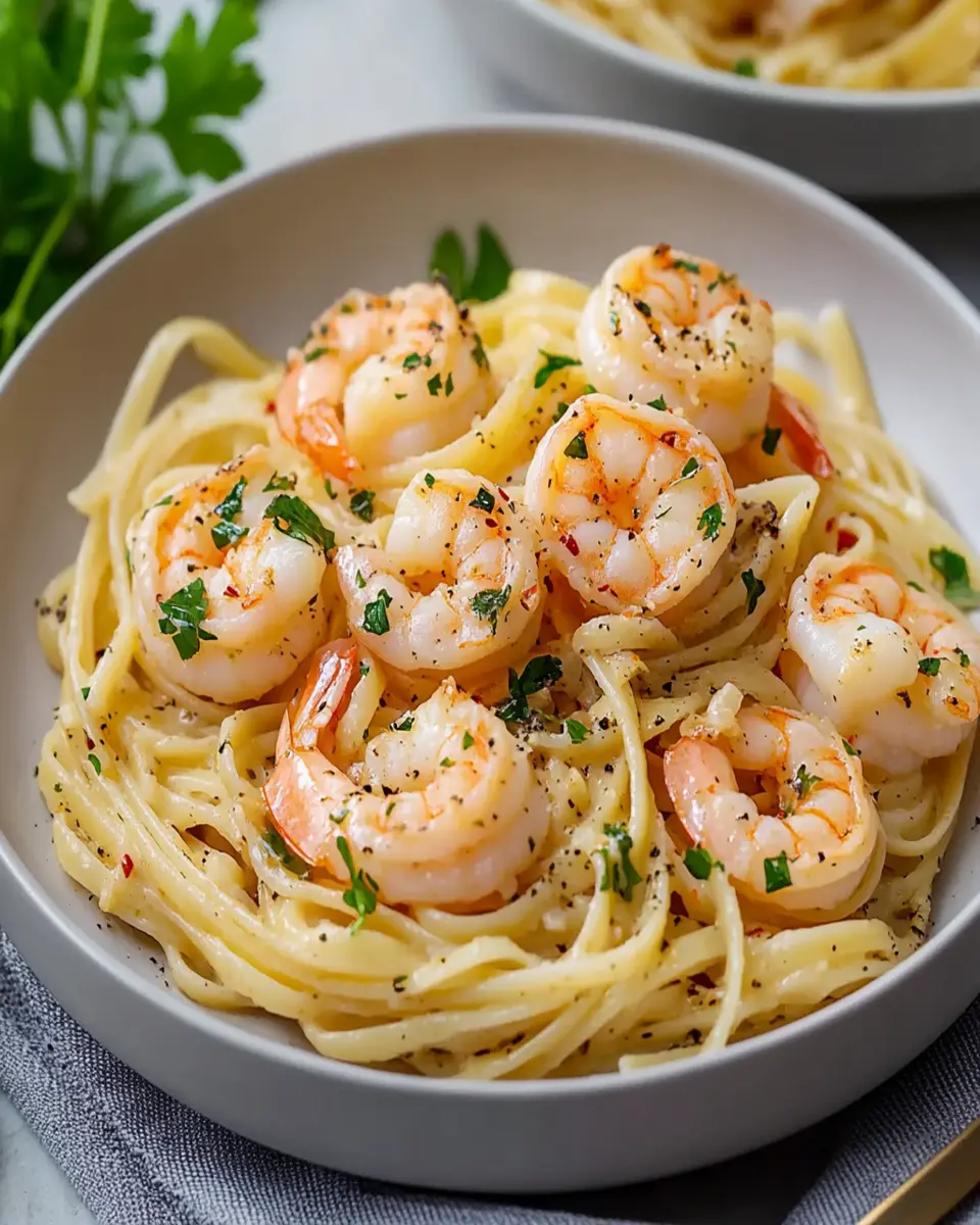 Garlic Shrimp Linguine First Image First Image