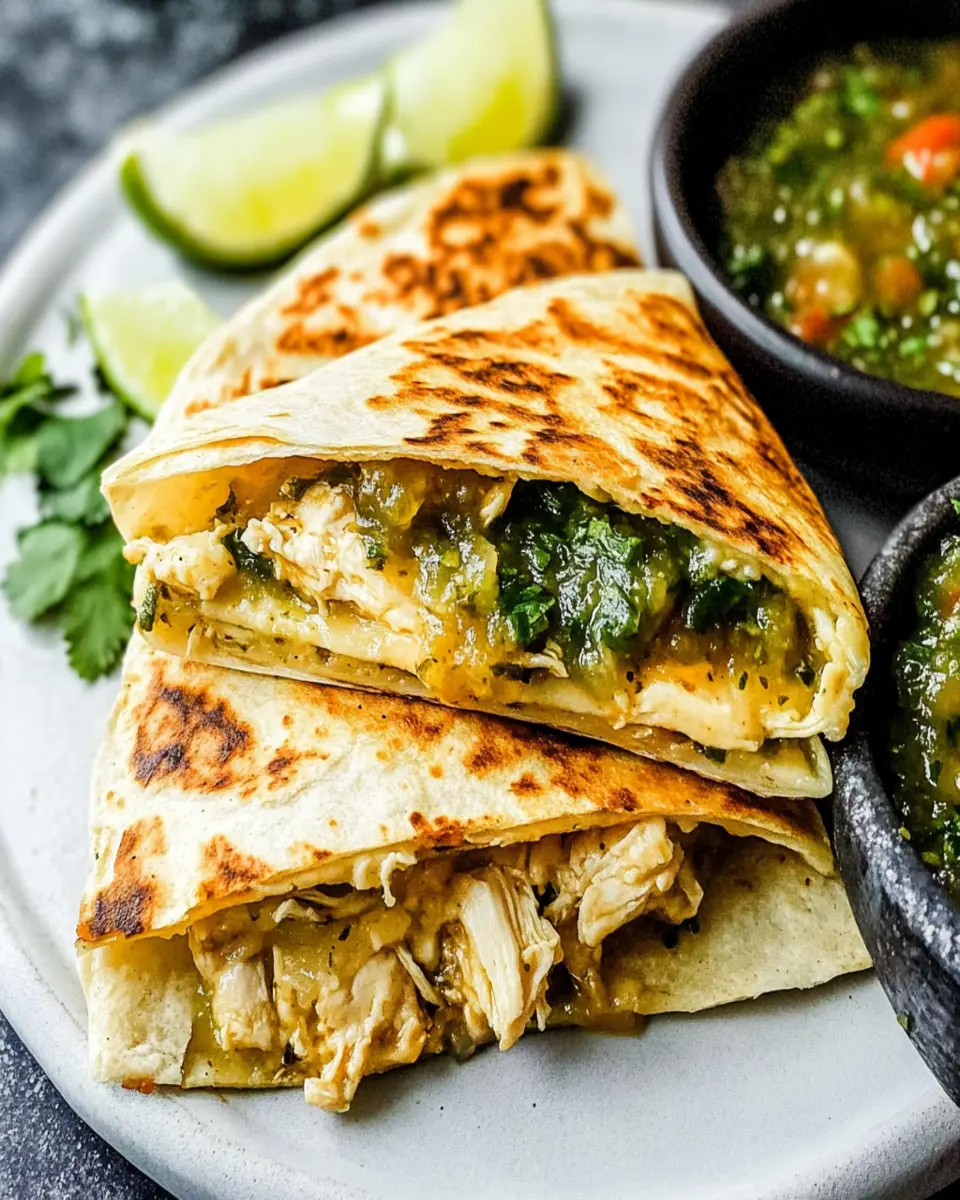 Salsa Verde Chicken Quesadillas First Image First Image