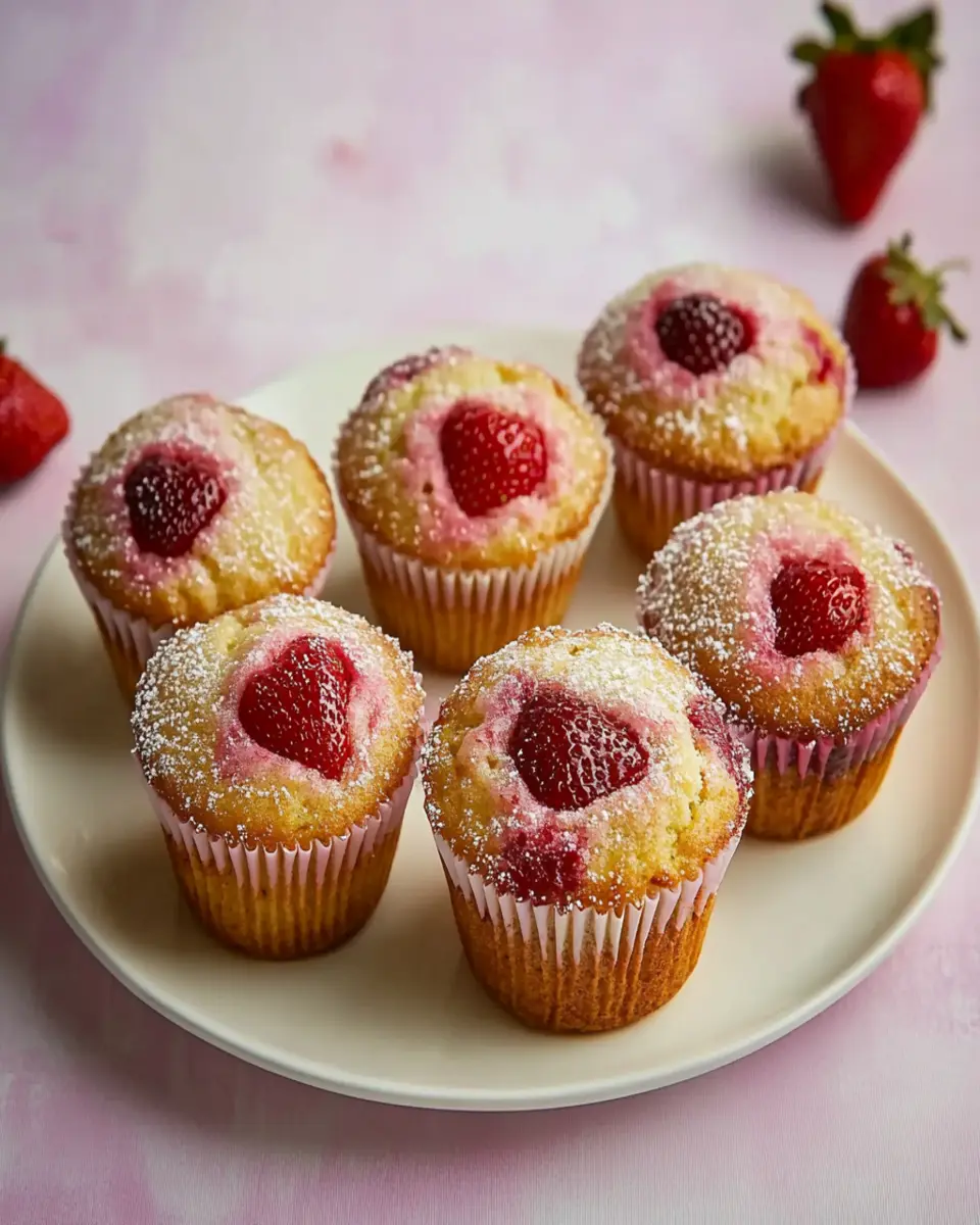 Valentine's Day Strawberry Muffins First Image First Image